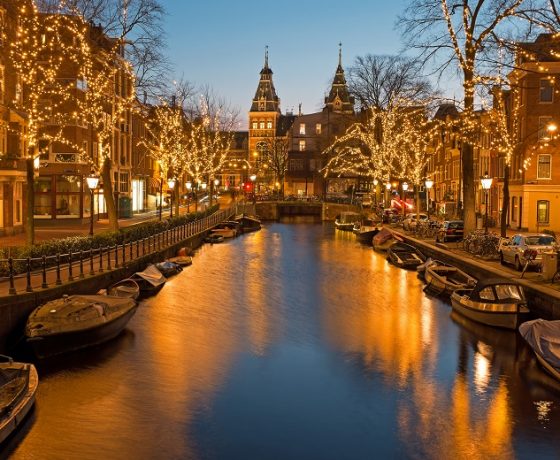 A churtch in europe on chritsmas eve